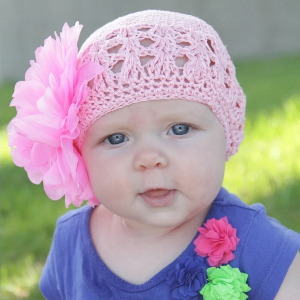 Crocheted Floral hat